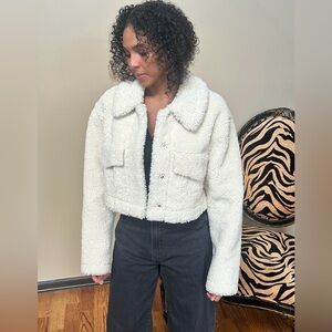 Zara Faux Shearling Sherpa Teddy Jacket